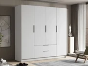 Šatníková skriňa Betaso I 200, Farby: biela / biela + čierna