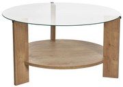 Konferenčný stolík Claro (dub zafírový + sklo). Akcia -20%. Vlastná spoľahlivá doprava až k Vám domov. 1127459