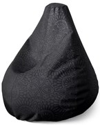 Sedací vak Pear mehendi - detský, antracit