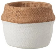 Hnedo biely betónový kvetináč L - Ø  18*13,5 cm