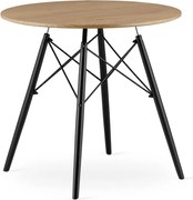 Jedálenský stôl 80 cm dub / čierne nohy