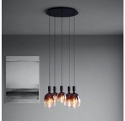 Eglo 390267 - Luster na lanku HUEBRO 5xE27/40W/230V čierna