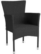 Technoratanová stolička Rana čierna