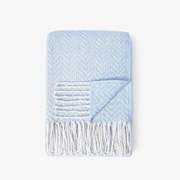 Goldea bavlnená deka cikcak - pastelová modrá 140 x 200 cm