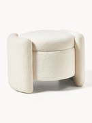 Plyšová čalúnená taburetka's úložným priestorom Benji
