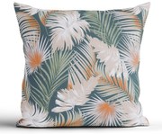 Bavlnená obliečka na vankúš Renforcé 40 × 40 cm - Taisa zelená/terakota