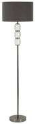 Sivá stojacia lampa s textilným tienidlom (výška 163 cm) Bright – Mauro Ferretti