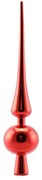 DECOLED Plastový hrot na vrchol stromu, 6x28 cm, červený, lesklý