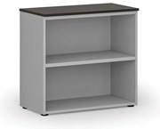 Kancelársky regál PRIMO GRAY, 800 x 420 x 740 mm, sivá/wenge