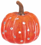 Svietnik Tekvička s otvormi oranžová, keramika, priemer. 14 cm