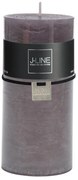 Šedá sviečka Granite valec L - Ø 7*15 cm/72h
