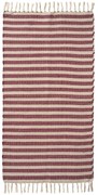 Ib Laursen Bavlnený behúň na podlahu Red Stripes 60 × 120 cm