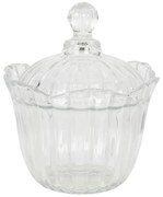 Sklenená dóza s vekom - Ø15 * 18 cm
