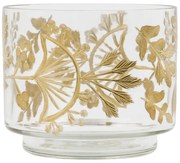 House Doctor Sklenený svietnik Find Clear Gold