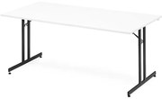 Skladací rokovací stôl EMILY, 1800x800 mm, biela/čierna