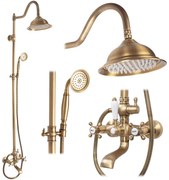 Rea Bergamo, sprchový set v retro štýle, antická bronz, REA-P5002