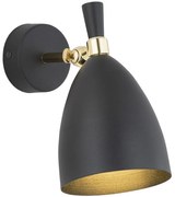 Argon 4701 - Nástenné svietidlo CHARLOTTE 1xE27/15W/230V čierna/zlatá