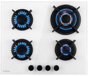 Klarstein Goldflame 4, plynová varná doska, 4 mosadzné horáky, sklokeramika