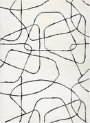 Dywany Łuszczów, Kusový koberec Mode 8522 abstract cream/black, 80x150, biela, chodba / predsieň