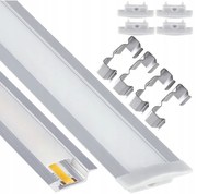 BERGE LED eloxovaný hliníkový profil zapustený 2m - sada