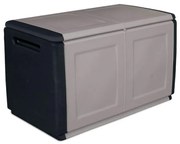 Plastový odkladací box s vekom na náradie, 960x570x530 mm, sivý
