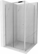 Mexen Apia, sprchový kút s posuvnými dverami 100 (dvere) x 100 (stena) cm, 6mm číre sklo, chrómový profil, 840-100-100-01-00