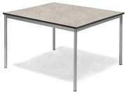 Stôl SONITUS, 1200x1200x720 mm, linoleum - šedá, strieborná