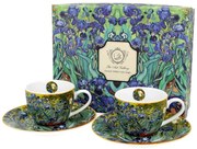 Porcelánová šálka s podšálkou Van Gogh Irises 90 ml sada 2ks