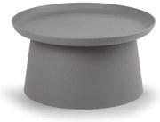 Plastový kávový stolík FUNGO, priemer 700 mm, sivý