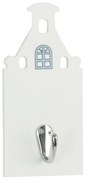 Nástenný biely háčik v tvare domčeku - 8 * 17 cm