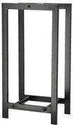 Kovový stojan na drevo Rectangle, 30x60 cm, čierna