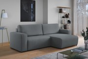 Rozkladacia rohová sedacia súprava Avia L univerzálna - sivé buklé Gerra 70