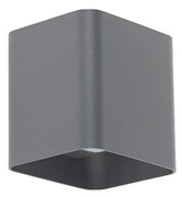 Moderná nástenná lampa tmavosivá vrátane LED IP54 štvorcová - Evi