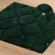 Dekorstudio Kúpeľňový koberček CHIC s kryštálmi v zelenej farbe Rozmer koberca: 60x90cm