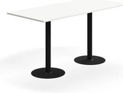 Barový stôl ALVA, 1800x800x900 mm, s kotvením do zeme, HPL, čierna/biela