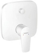Hansgrohe Talis E, páková vaňová batéria pod omietku s prepínačom pre 2 telesá, biela matná, HAN-71745700