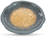 Dekoračný tanier ABI 02 oceľový / zlatý