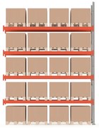 Paletový regál ULTIMATE, prídavná sekcia, 20 paliet, 5000x3600x1100 mm