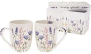 Darčeková súprava 2 porcelánových hrnčekov Letná lúka 350 ml