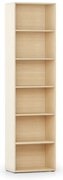 Knižnica INTEGRO, 2300 x 600 x 400 mm, 5 políc, buk