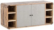 furniture-nabytek.cz - Masívny podstavec pod umývadlo z recyklovanej borovice, lakovaný, šedý – 130×60×45 cm