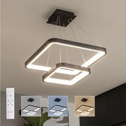 BRILAGI - stmievateľný LED závesný luster na lanku FALCON SLIM LED/78W/230V 50x50 cm čierna + diaľkové ovládanie