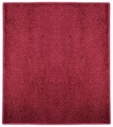Kusový koberec Eton vínovo červený štvorec, 60x60, červená, chodba / predsieň, Vopi