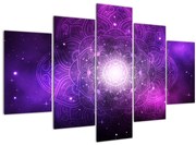 Obraz fialové abstrakcie (150x105 cm)