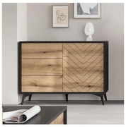 Komoda DIAMOND 77x104 cm čierna/dub evoke