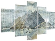 Obraz - Pyramídy v modrom filtri (150x105 cm)
