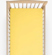 Goldea bavlnená plachta do detskej postieľky - žltá 60 x 120 cm