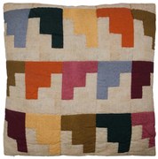 House Doctor Prešívaný poťah na vankúš Block Multi 50 × 50 cm