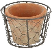 KERAMICKÝ KVETINÁČ RUSTIC 8X12 CM TEHLOVÁ