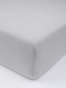 Jersey plachta do postieľky s elastanom Deluxe 60 x 120 cm – svetlosivá